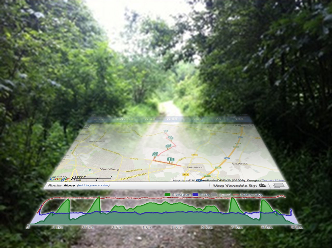 Running stats over running path