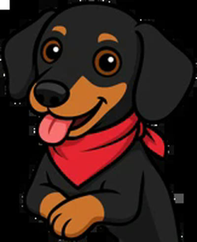 Elvis, the cartoon dachshund, final version, after some tweaking