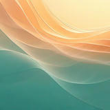 Abstract, wave-like structures, like sand dunes, from blue-green to yellow.