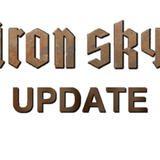 The “Iron Sky” movie logo in rusted metal-style lettering, with the word “UPDATE” in brown text below it.