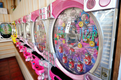 A series of Pachinko machines